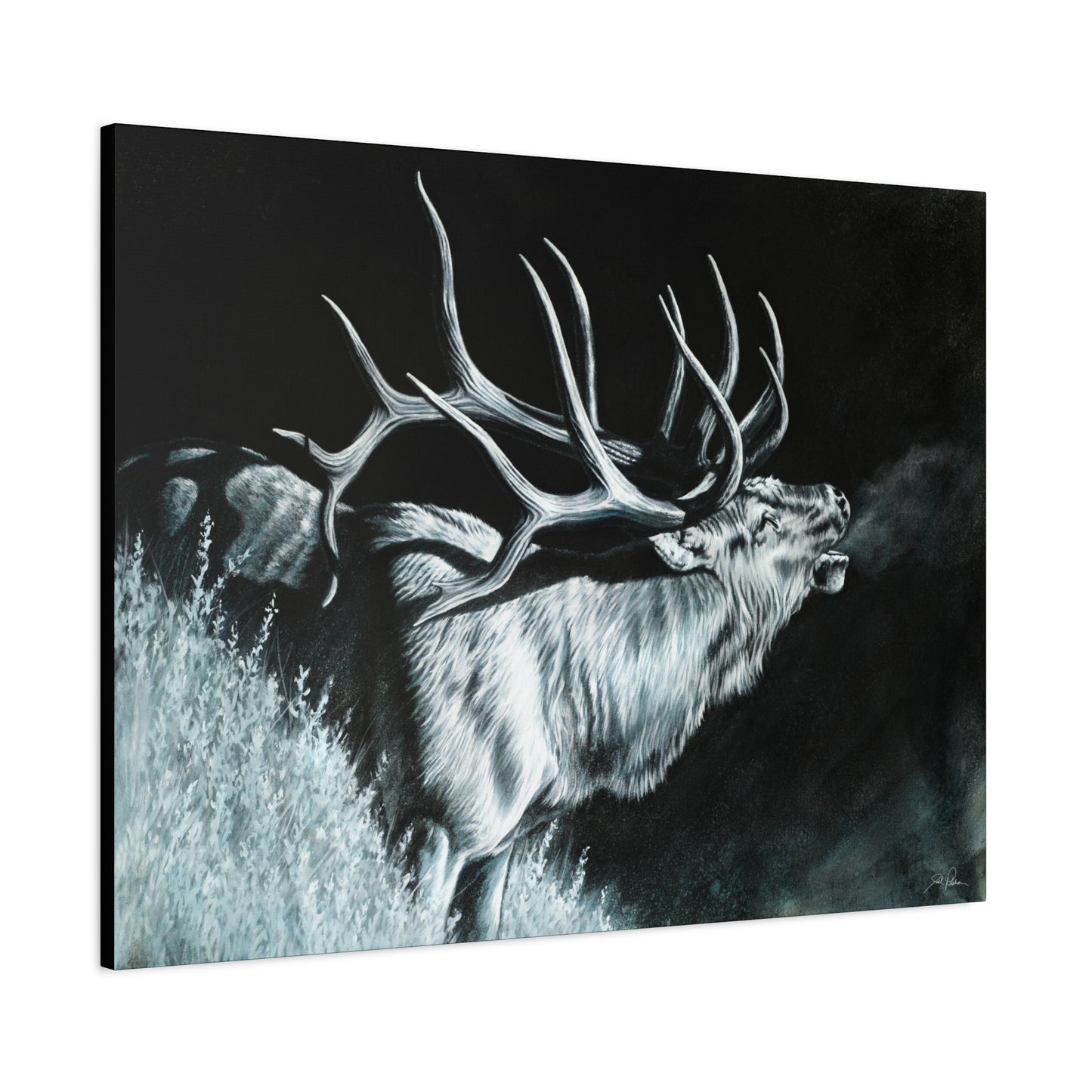 "Moonlit Melody" Stretched Canvas