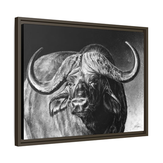 "Cape Buffalo" Framed Canvas