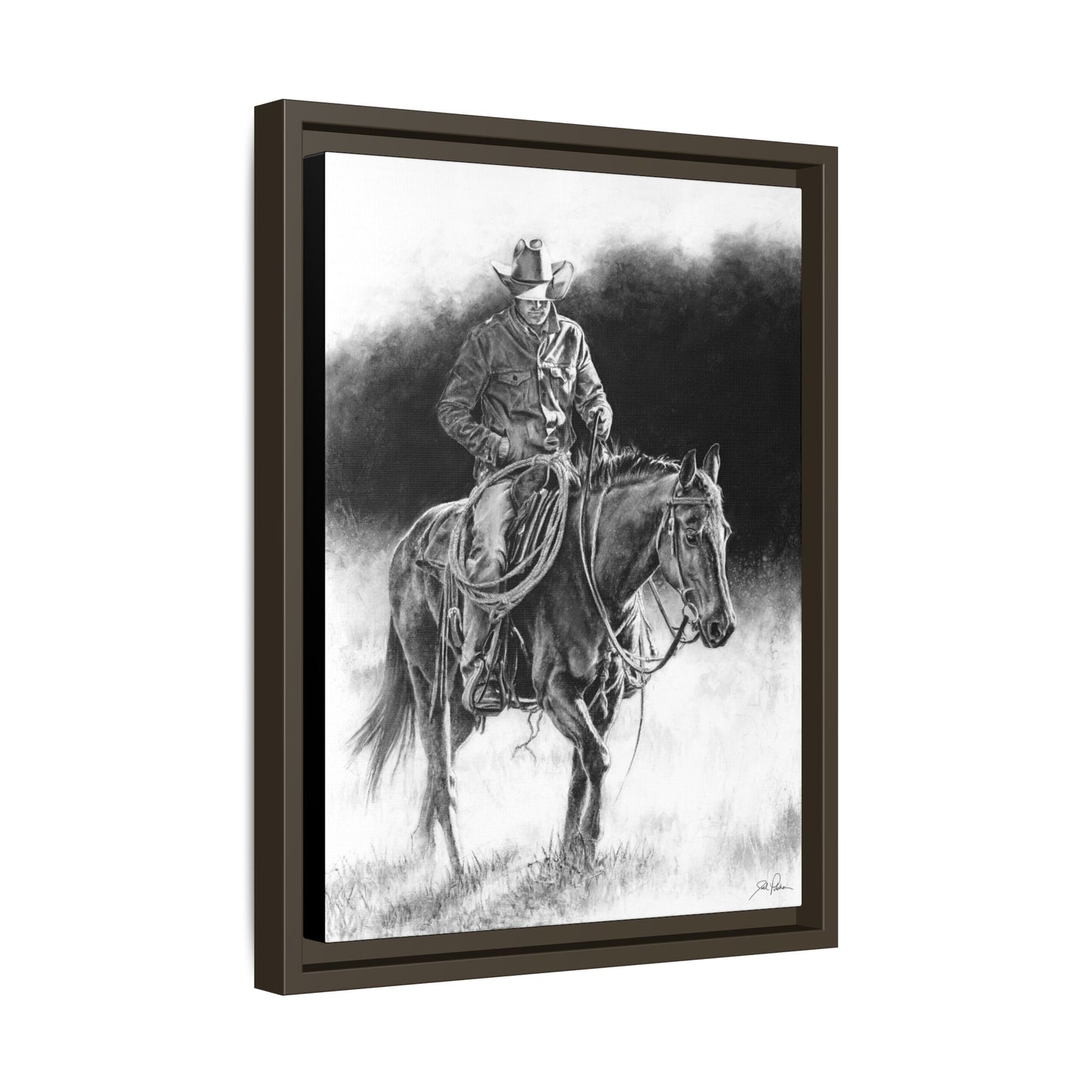 "Ridin' for the Brand" Framed Canvas