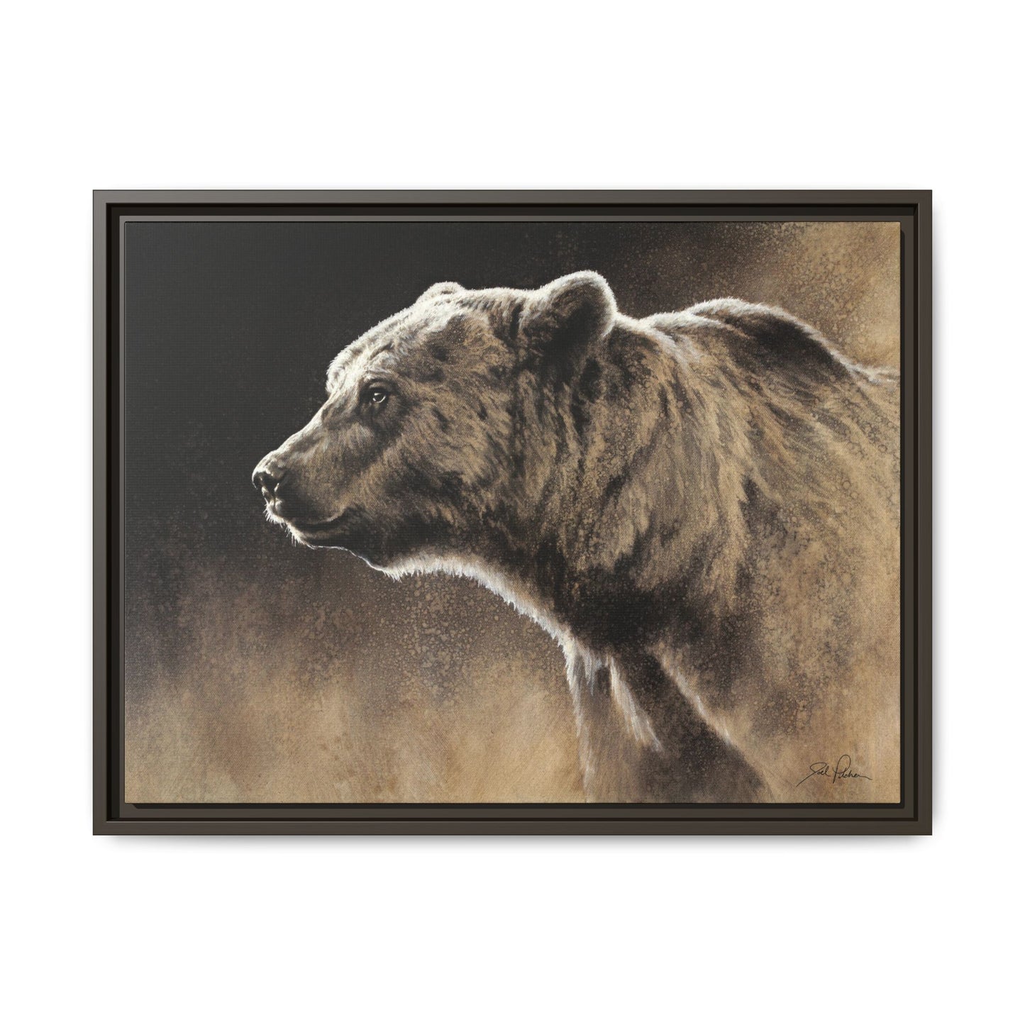 "Grizzly" Framed Canvas