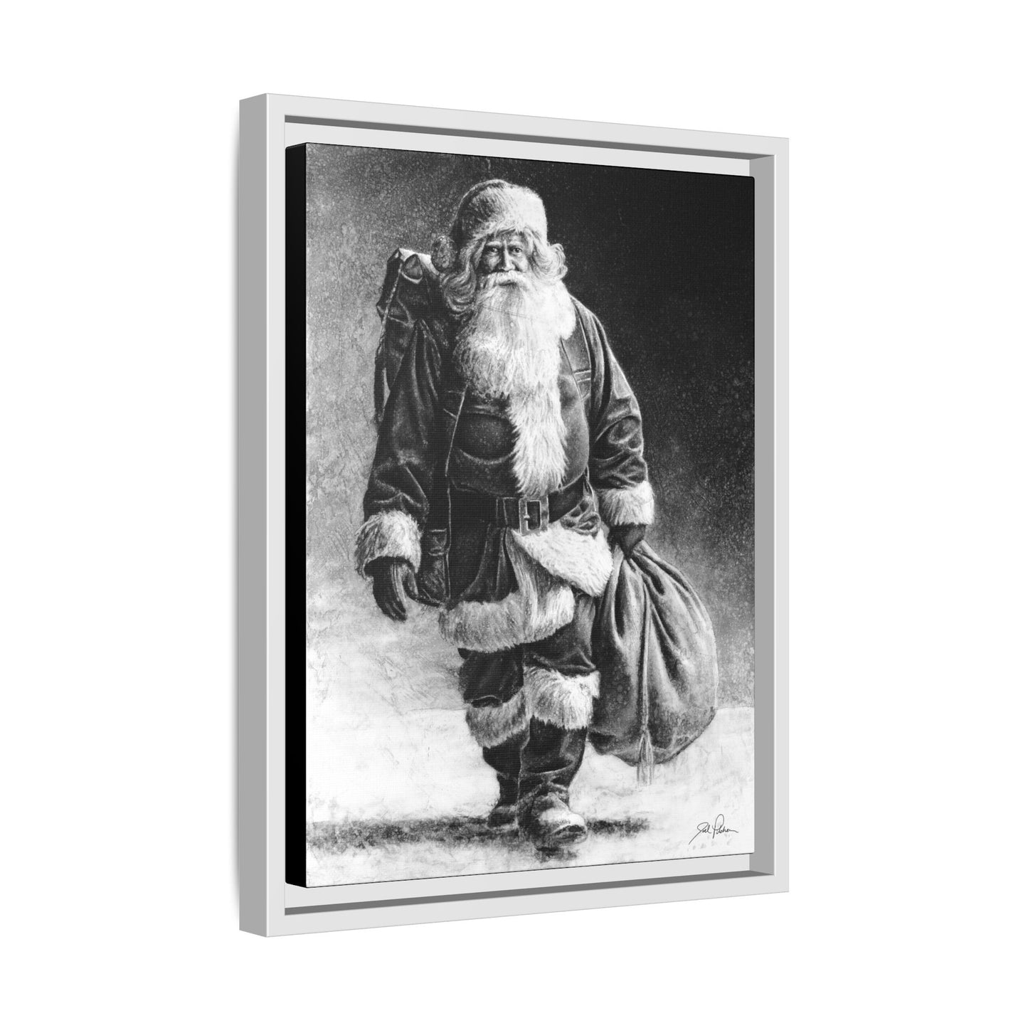 "Right Down Santa Claus Lane" Framed Canvas