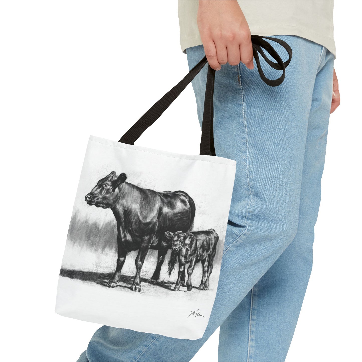 "Mama Cow & Calf" Tote Bag