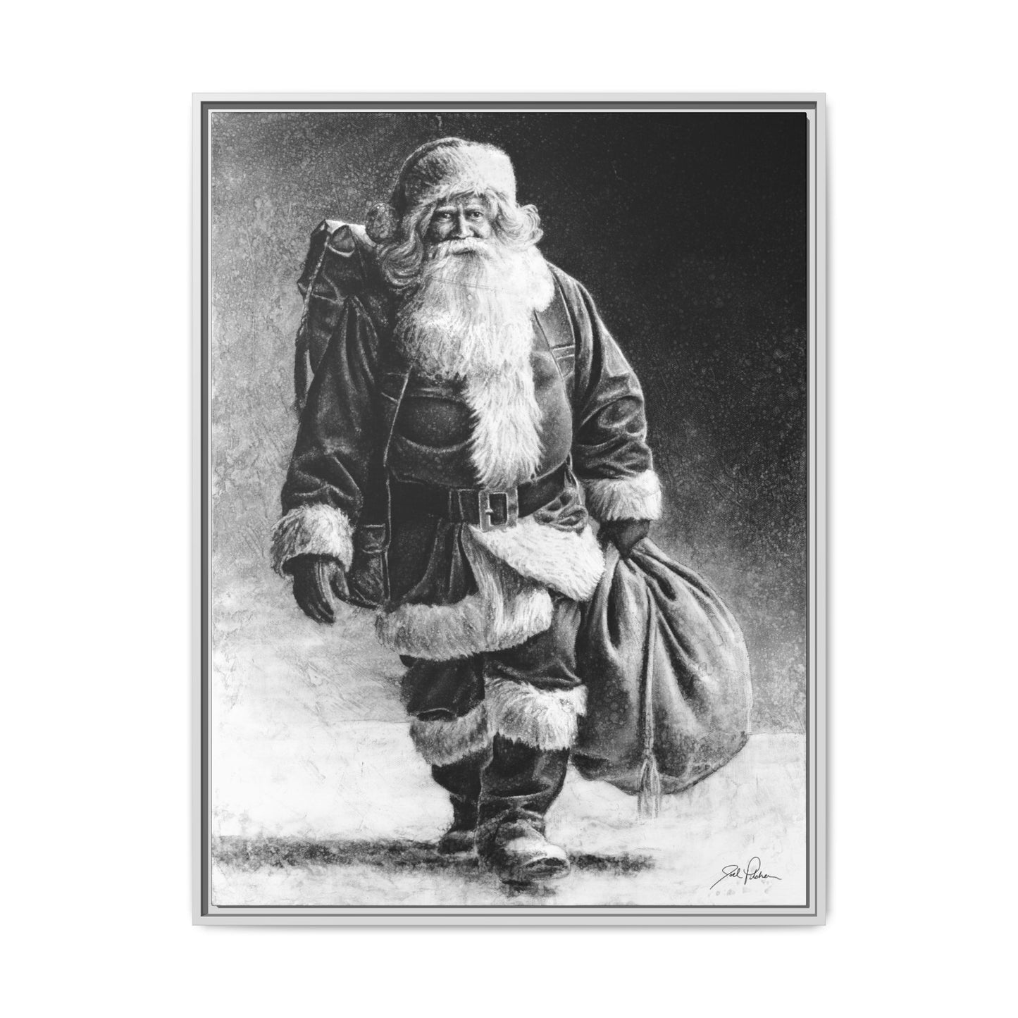 "Right Down Santa Claus Lane" Framed Canvas