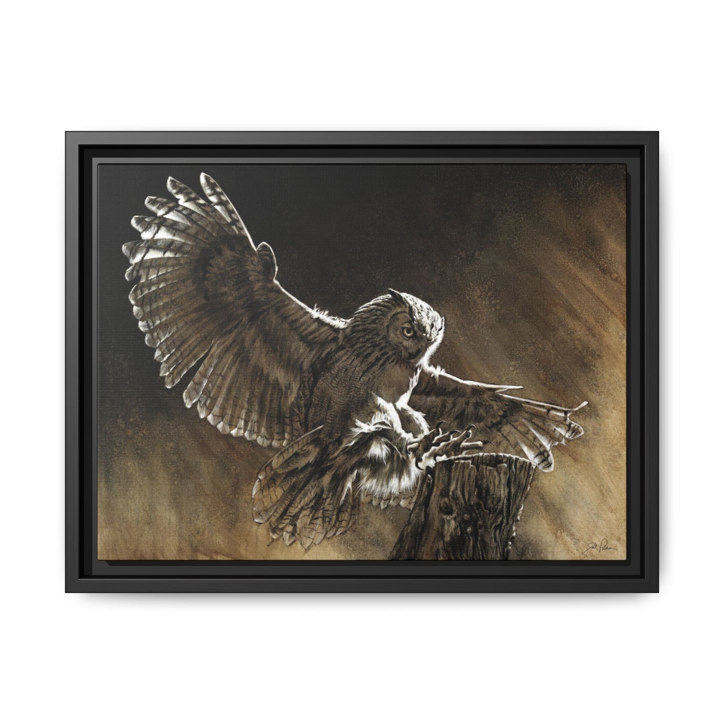 "Night Shift" Framed Canvas