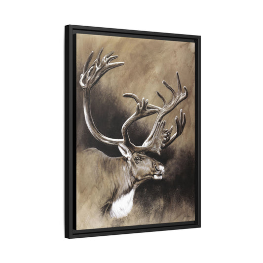 "Caribou" Framed Canvas
