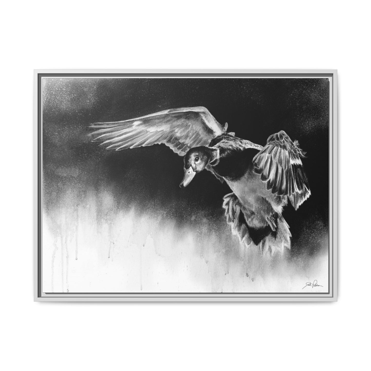"Controlled Descent" Framed Canvas