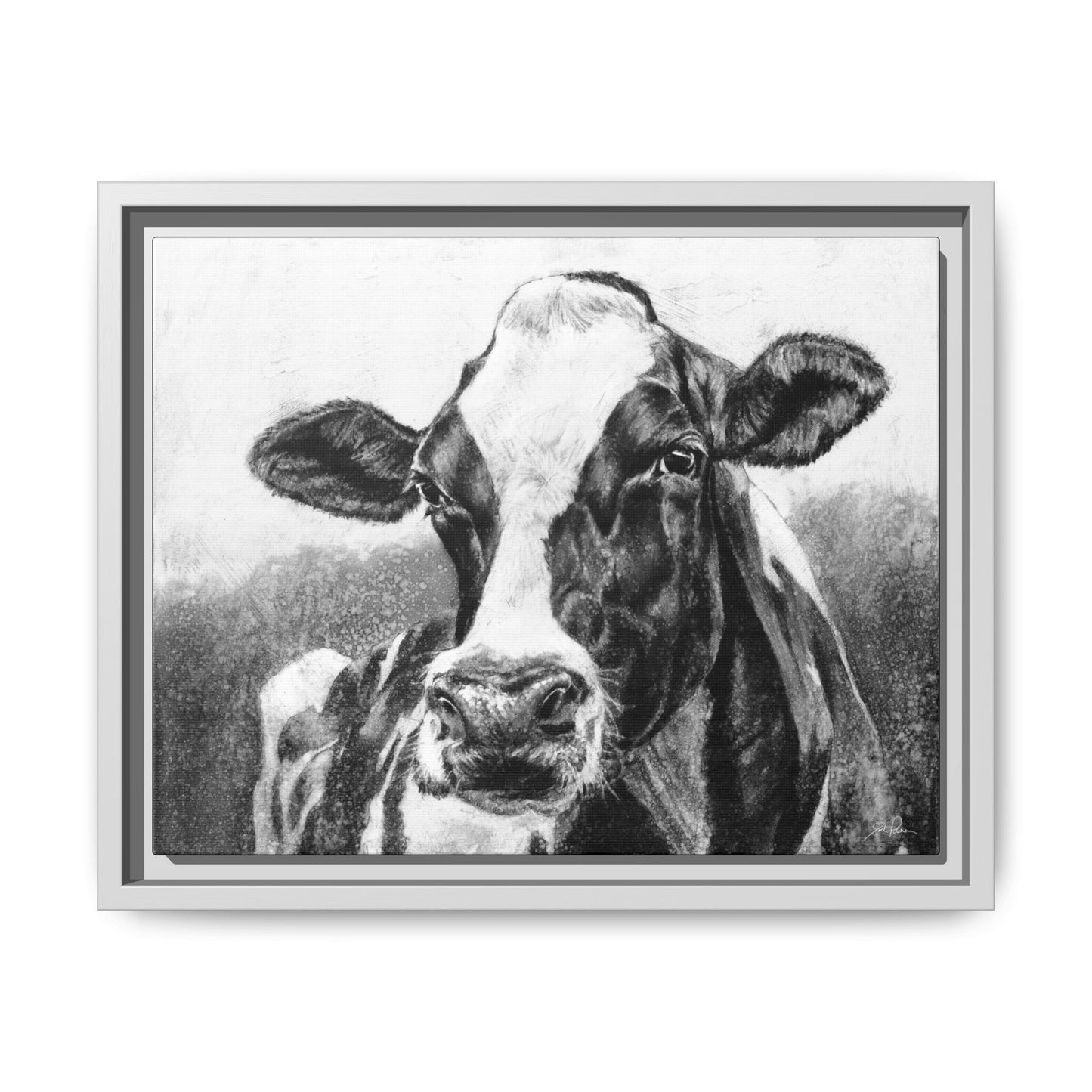 "Holstein" Framed Canvas