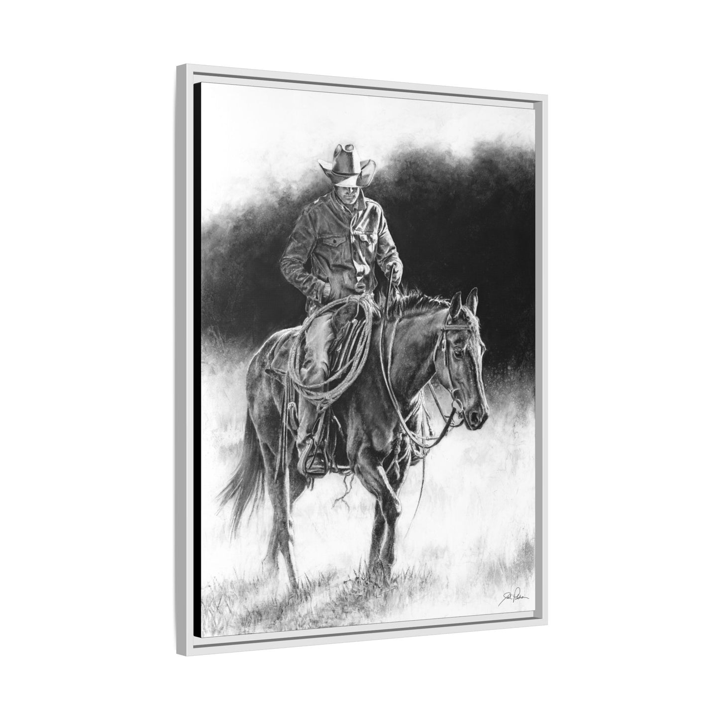 "Ridin' for the Brand" Framed Canvas