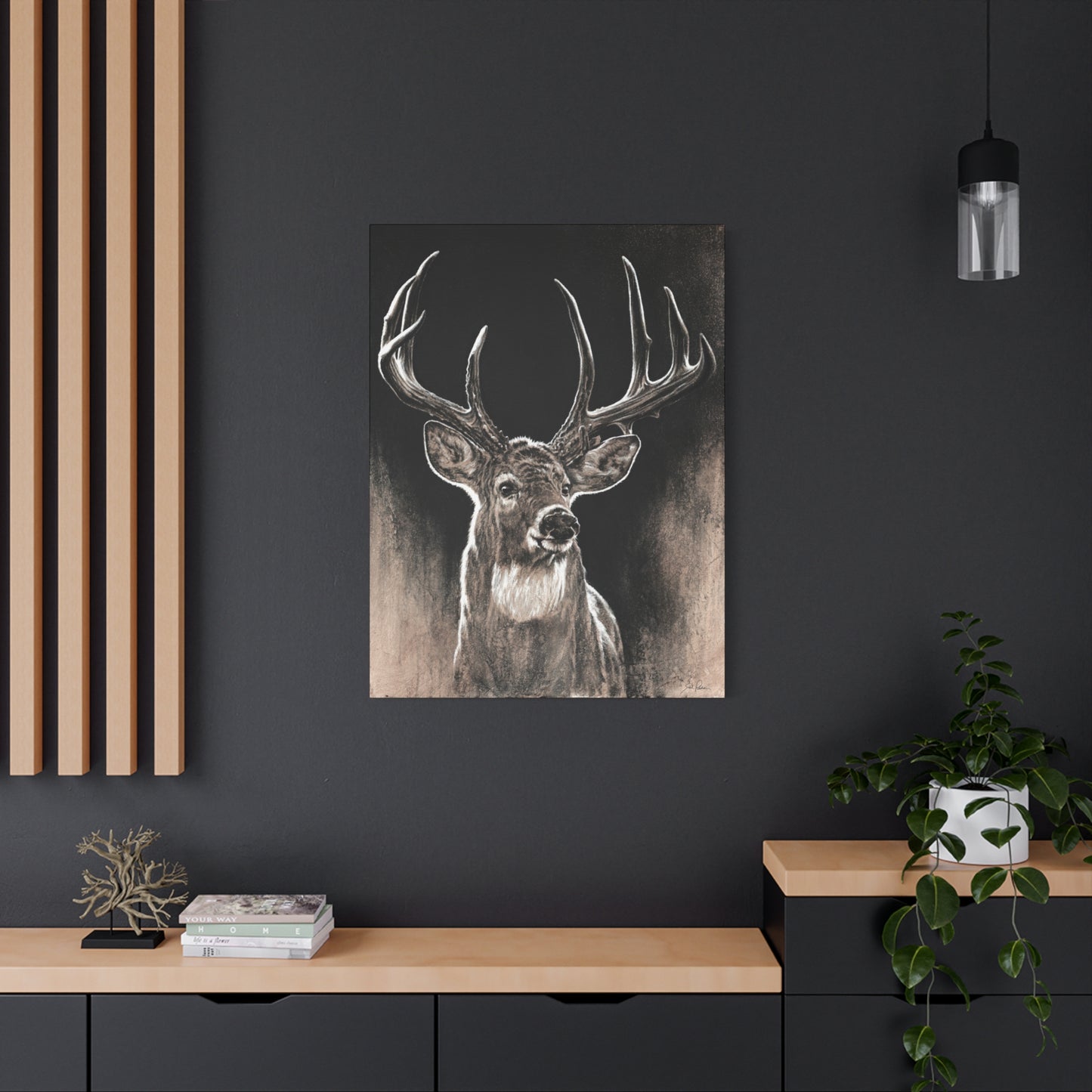 "Backlit Buck" Stretched Canvas