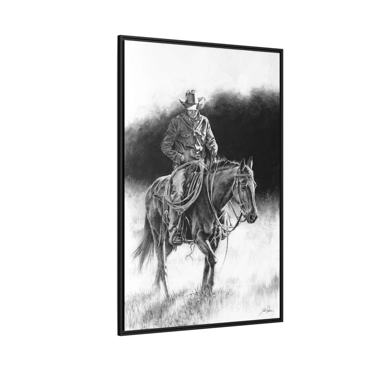 "Ridin' for the Brand" Framed Canvas