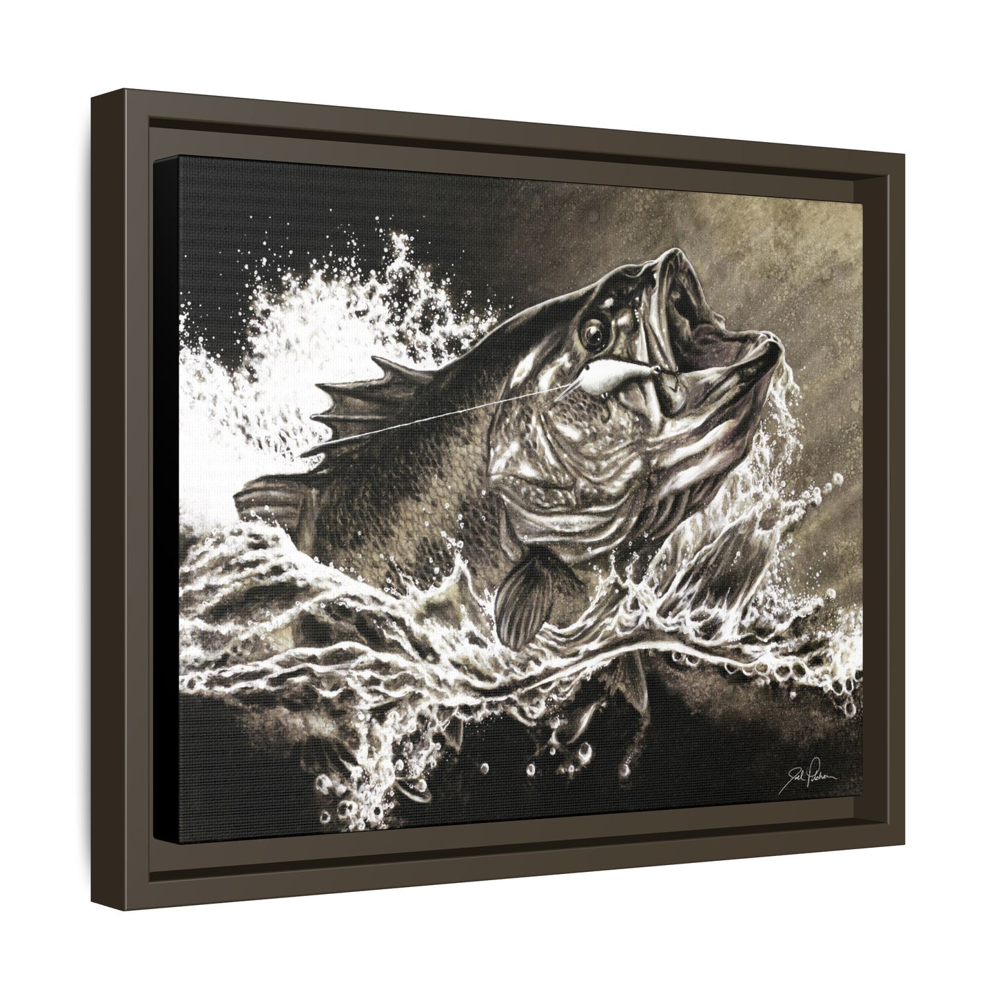 "Hooked" Framed Canvas