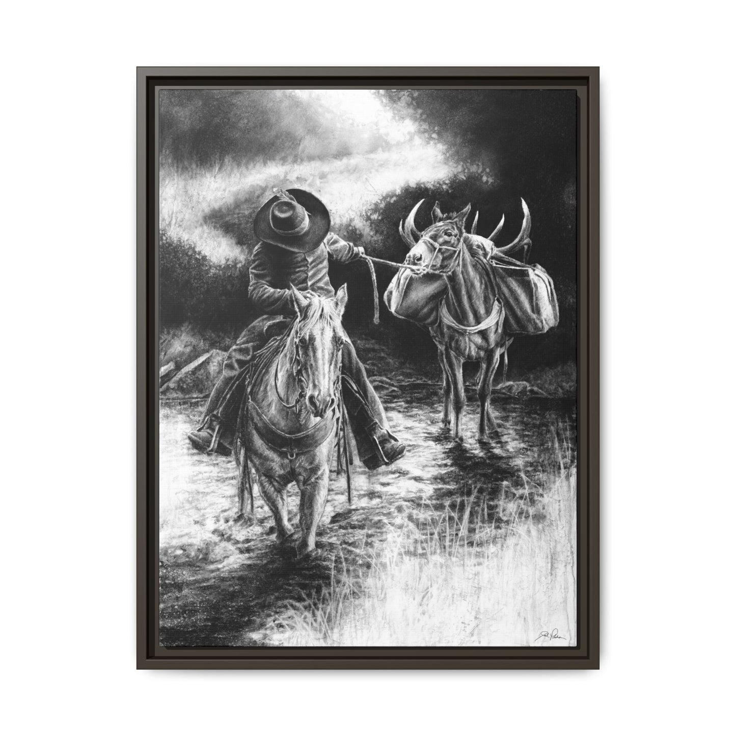"Shallow Crossing" Framed Canvas