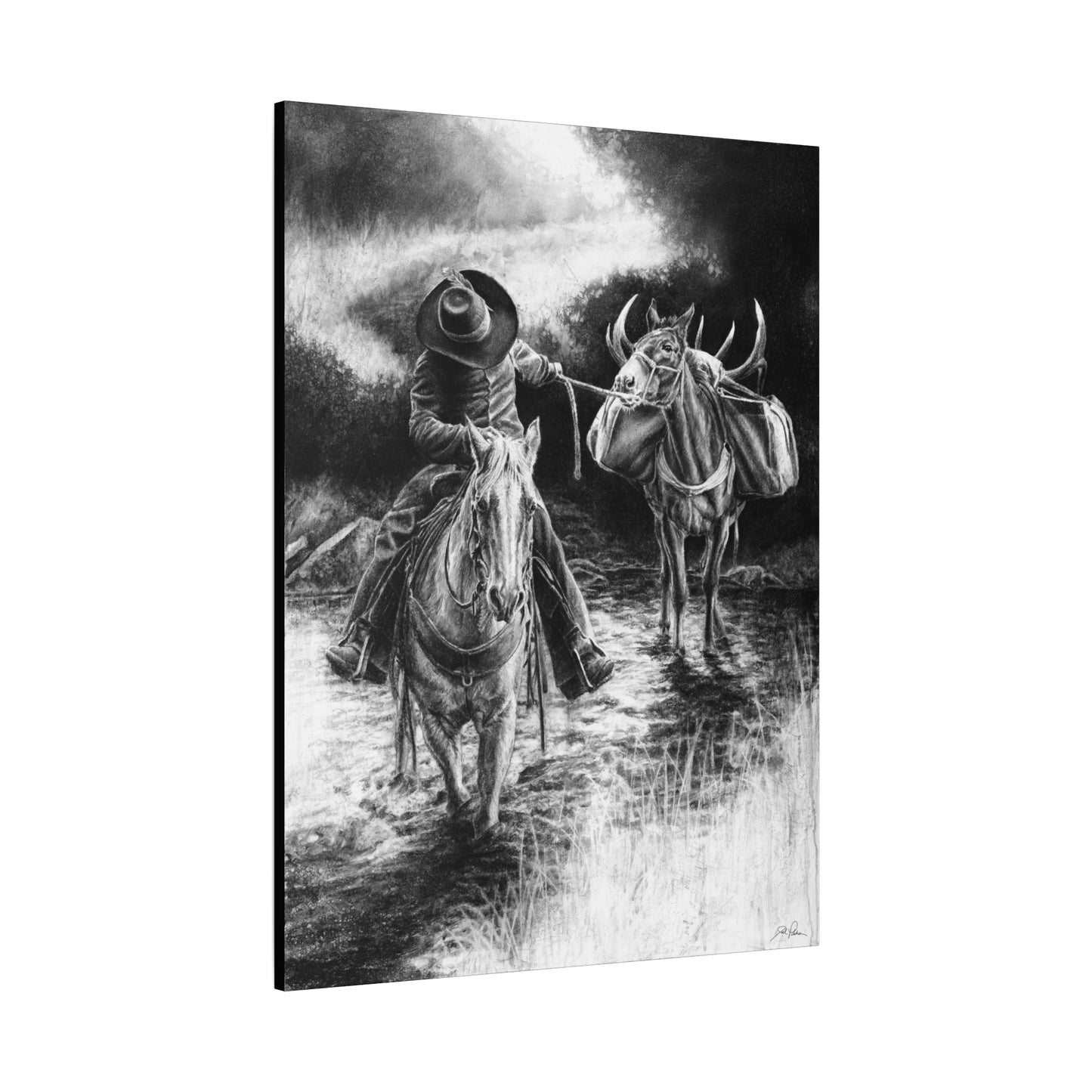 "Shallow Crossing" Stretched Canvas