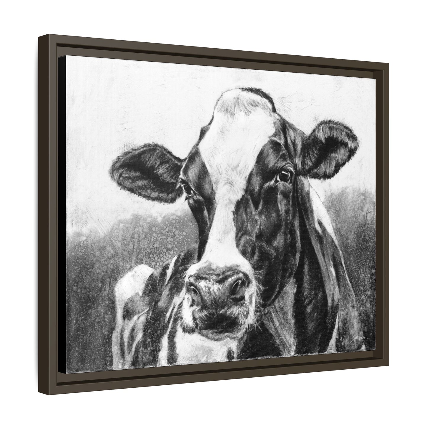 "Holstein" Framed Canvas