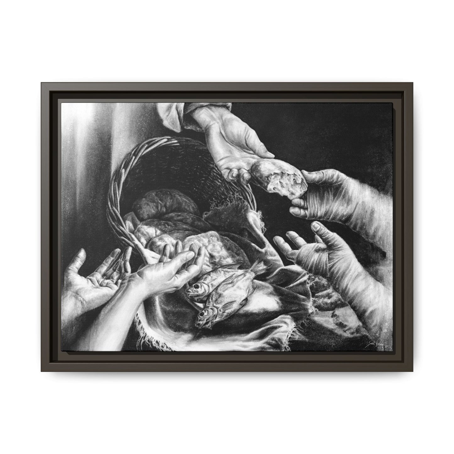 "Loaves and Fishes" Framed Canvas