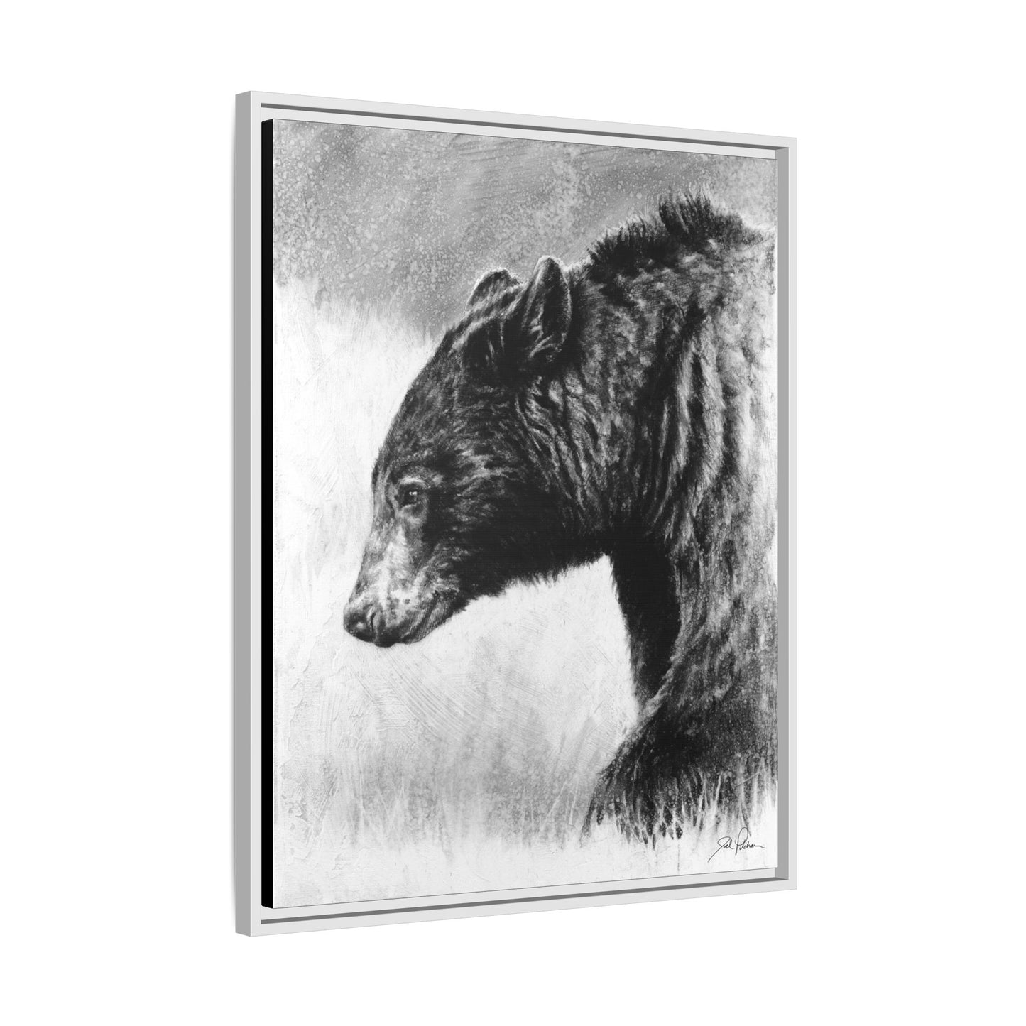 "Burly Bear" Framed Canvas