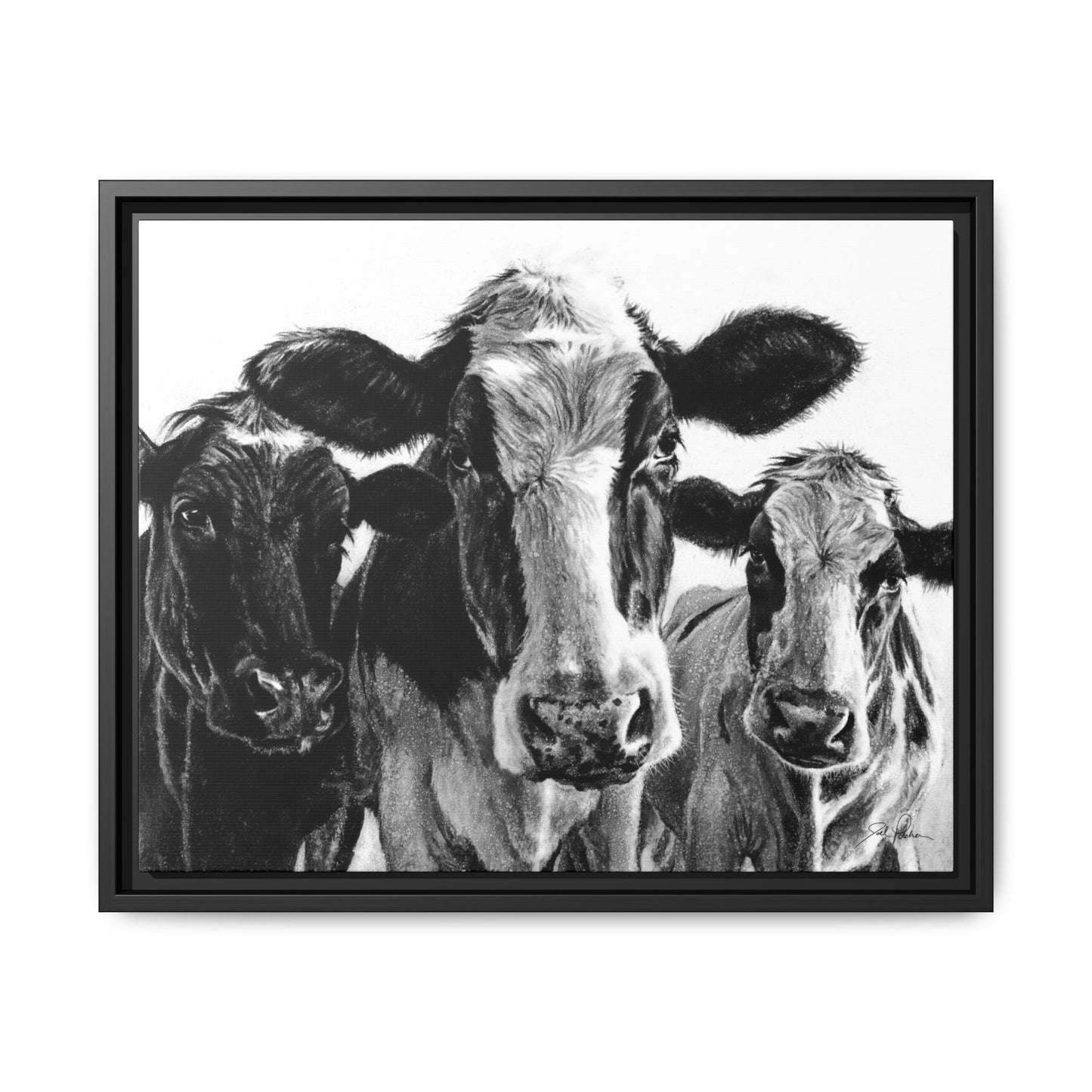 "Milk Maids" Framed Canvas