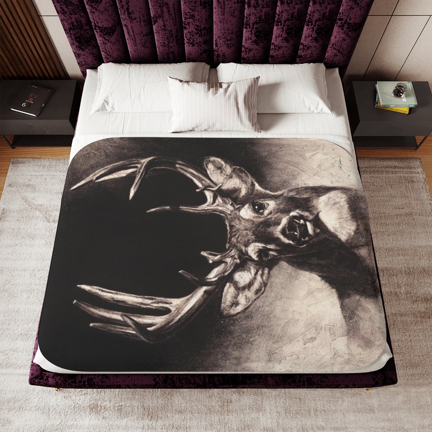 "Nice Buck" Sherpa Blanket.