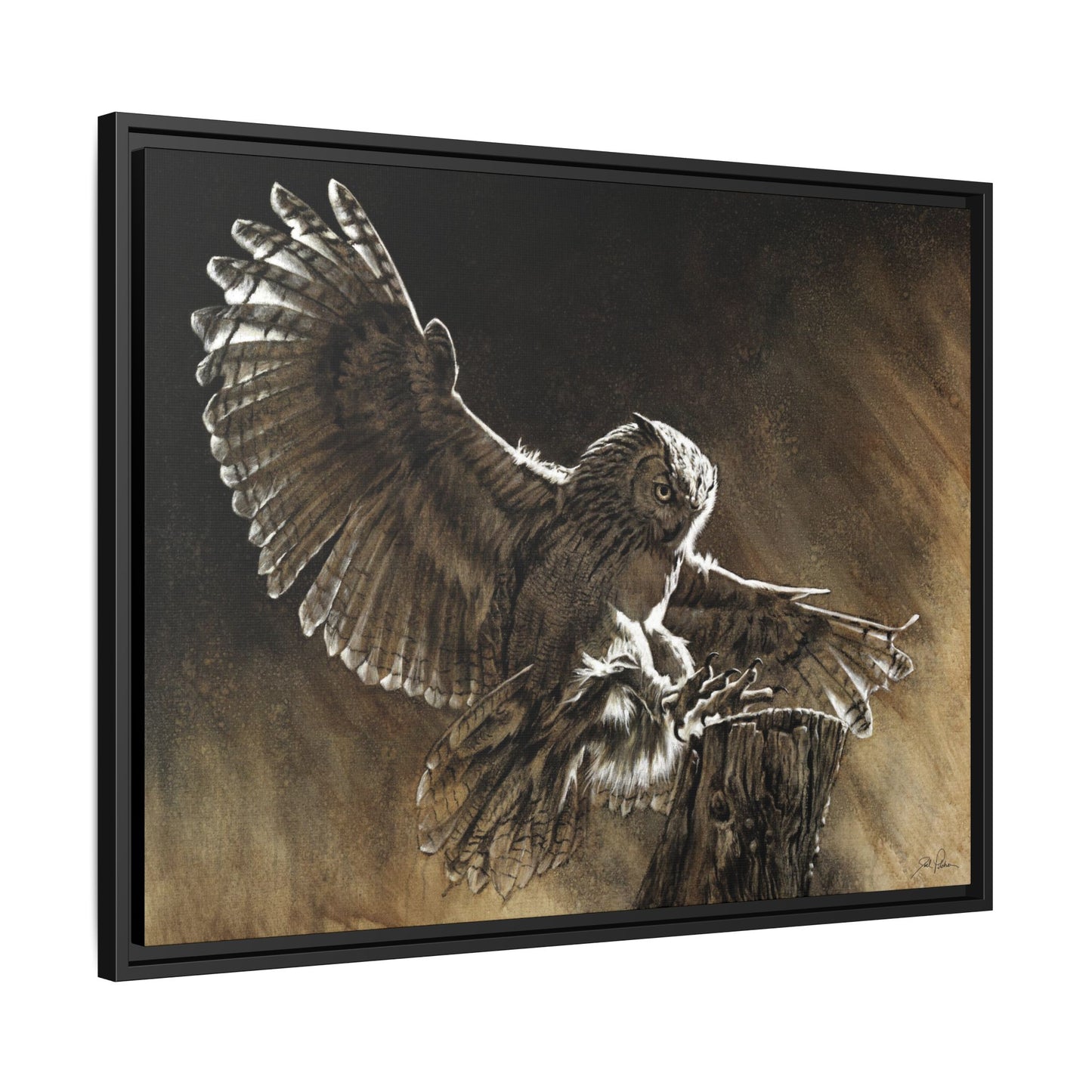 "Night Shift" Framed Canvas