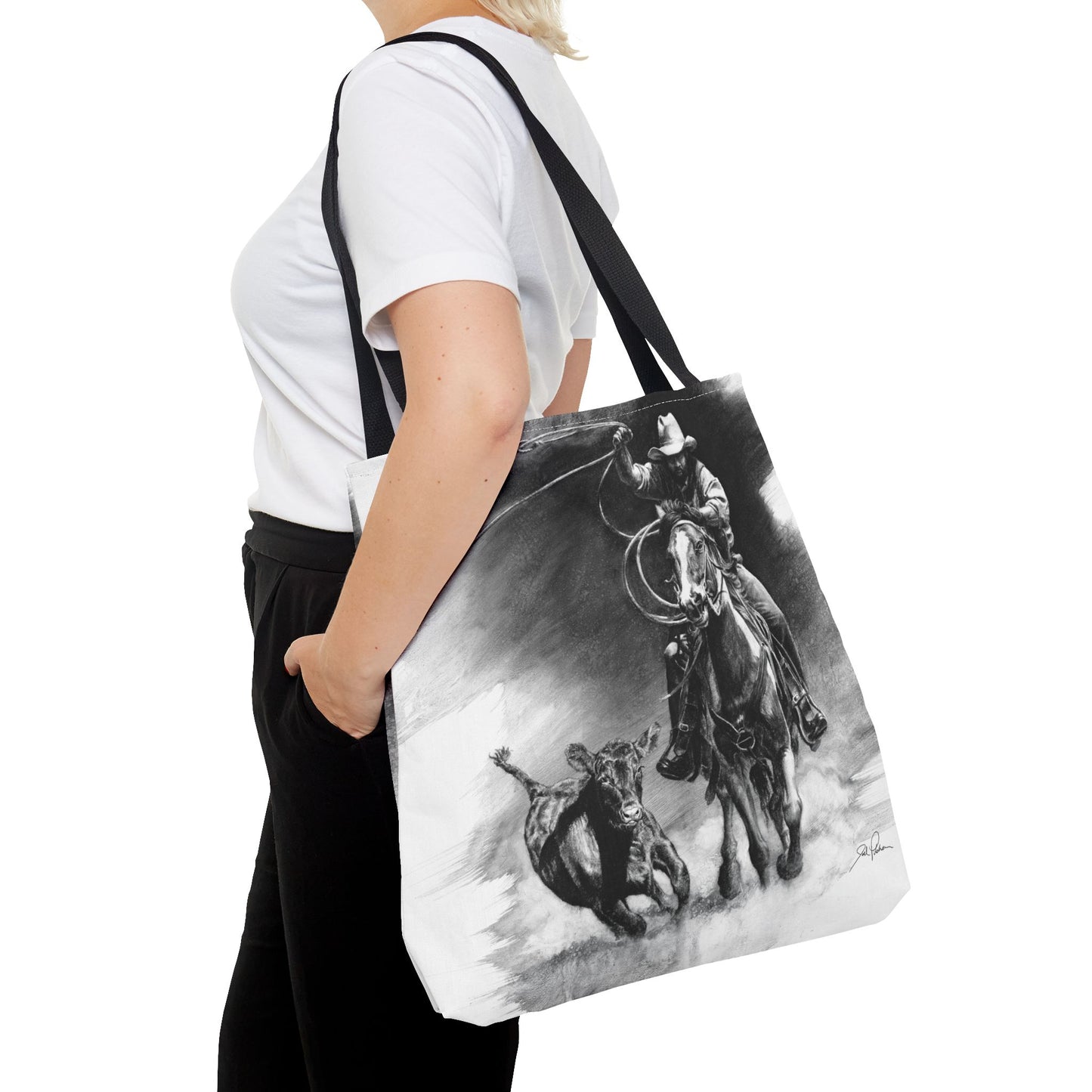 "Calf Roping" Tote Bag