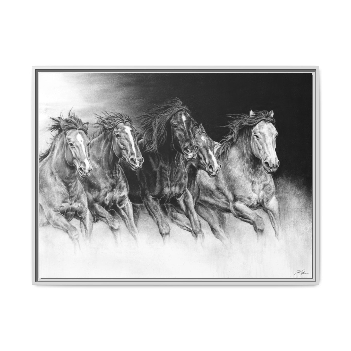 "Wild Bunch" Framed Canvas