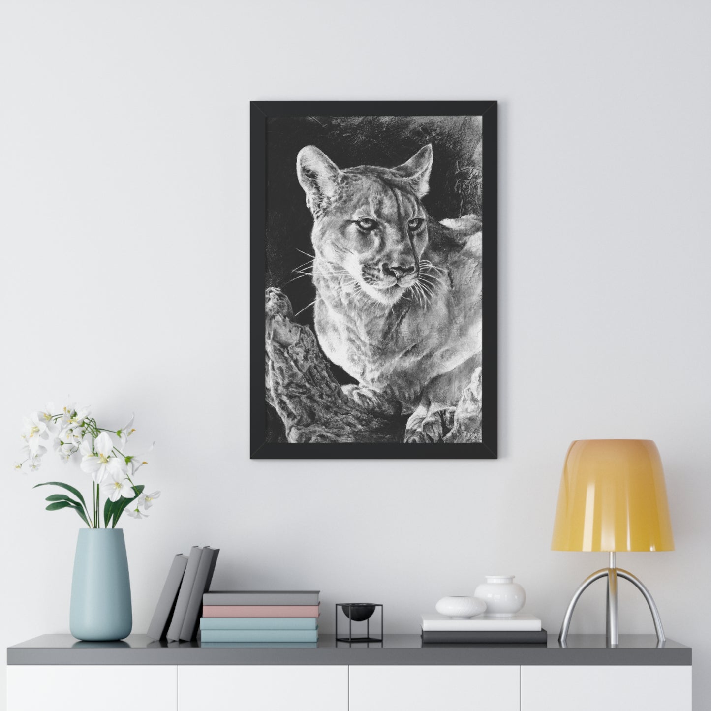 "Mountain Lion" Framed Paper Print