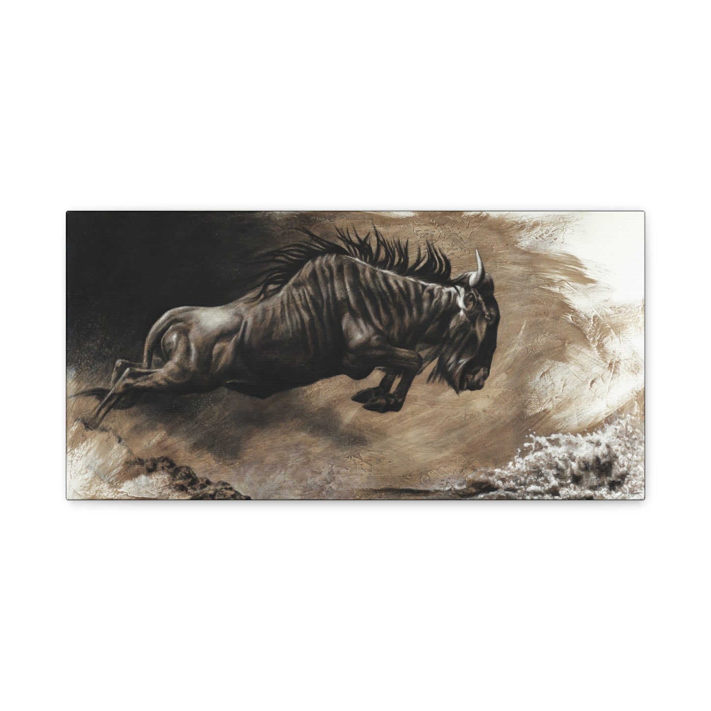"Wildebeest" Stretched Canvas