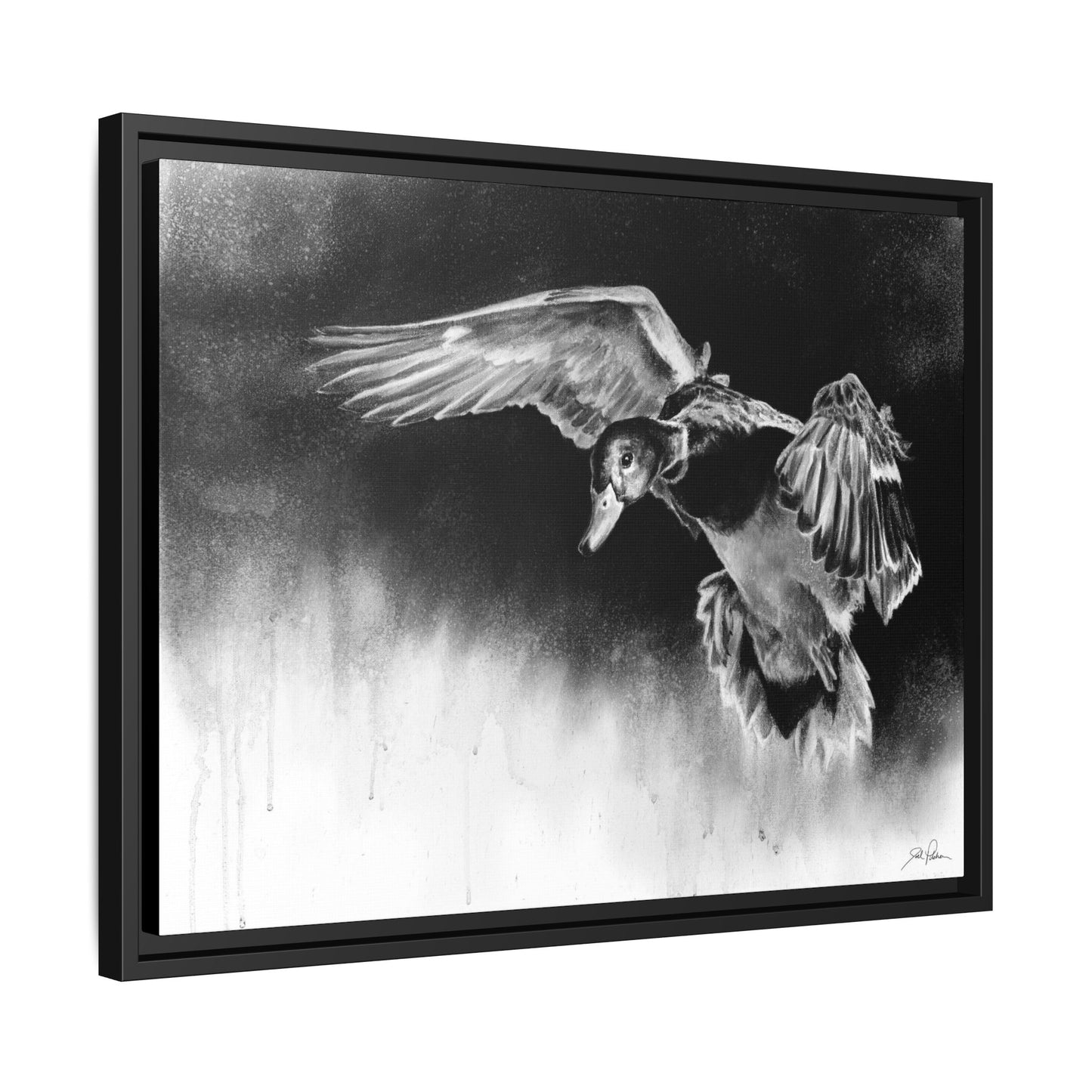 "Controlled Descent" Framed Canvas