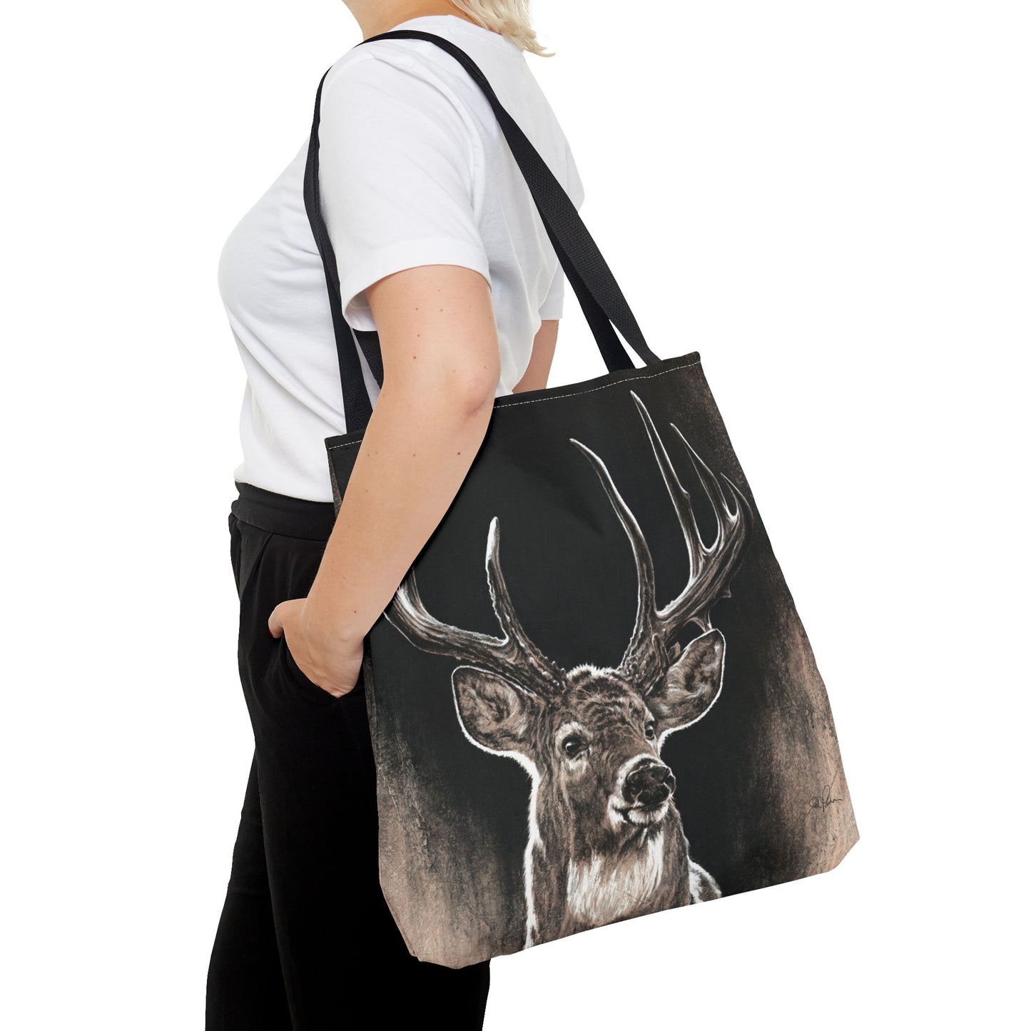 "Backlit Buck" Tote Bag
