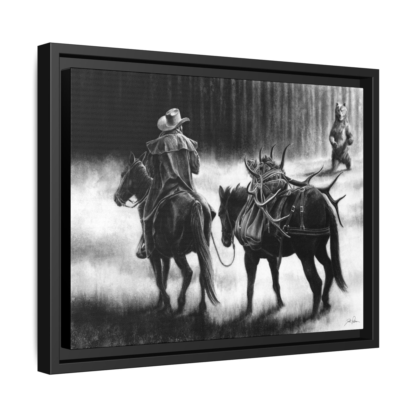 "Just Passin' Through" Framed Canvas