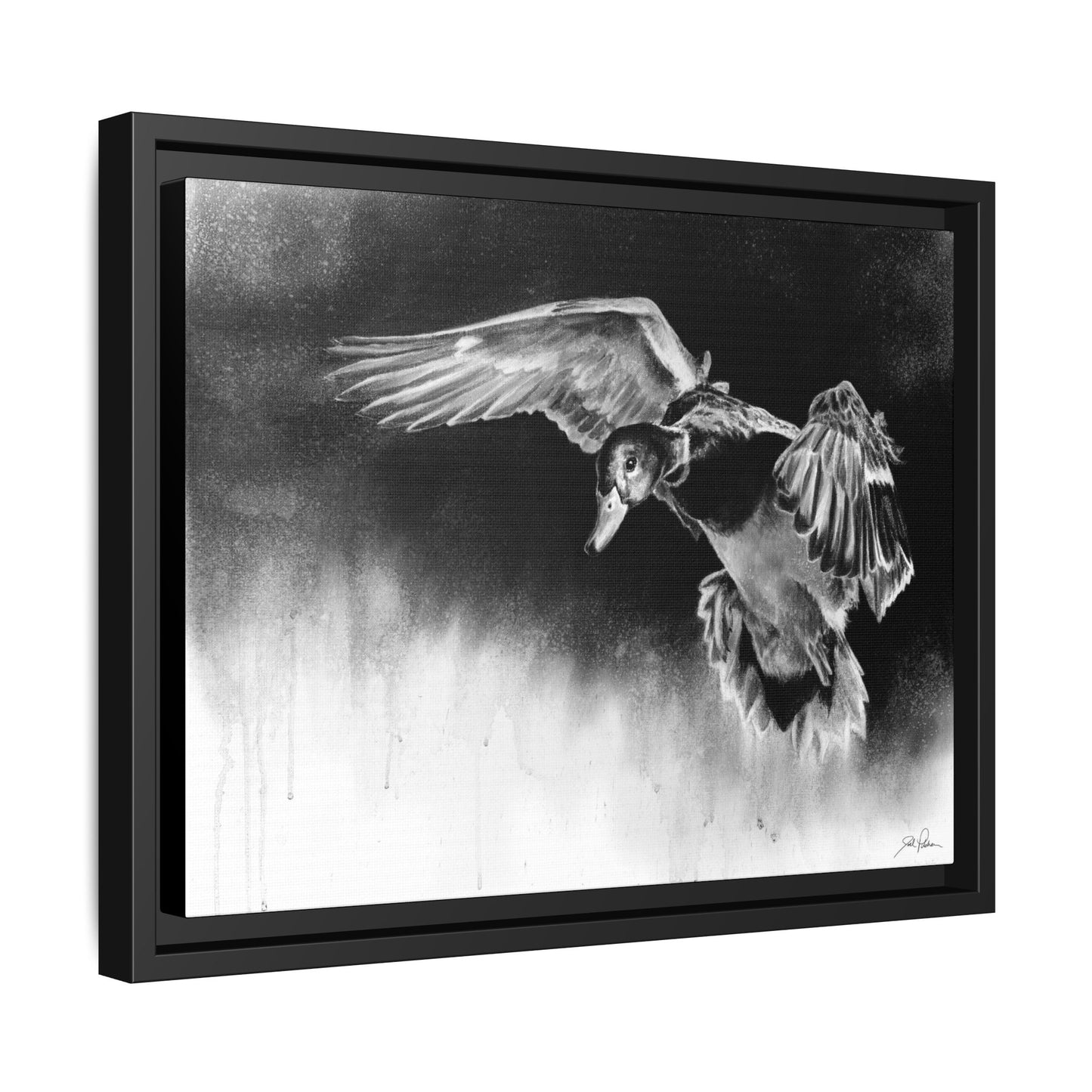 "Controlled Descent" Framed Canvas