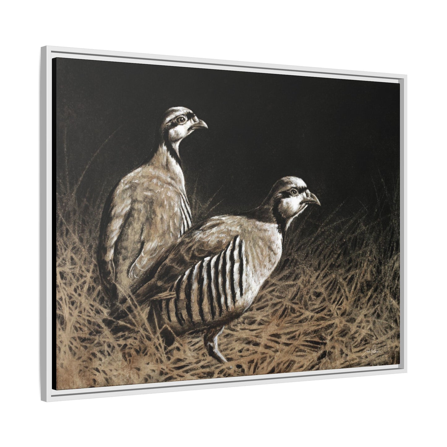 "Chukars" Framed Canvas
