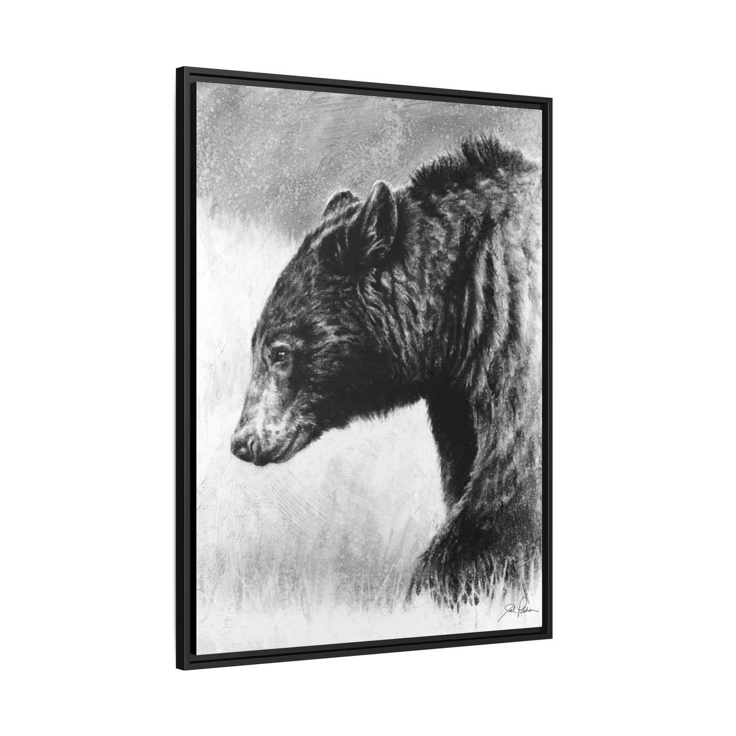 "Burly Bear" Framed Canvas