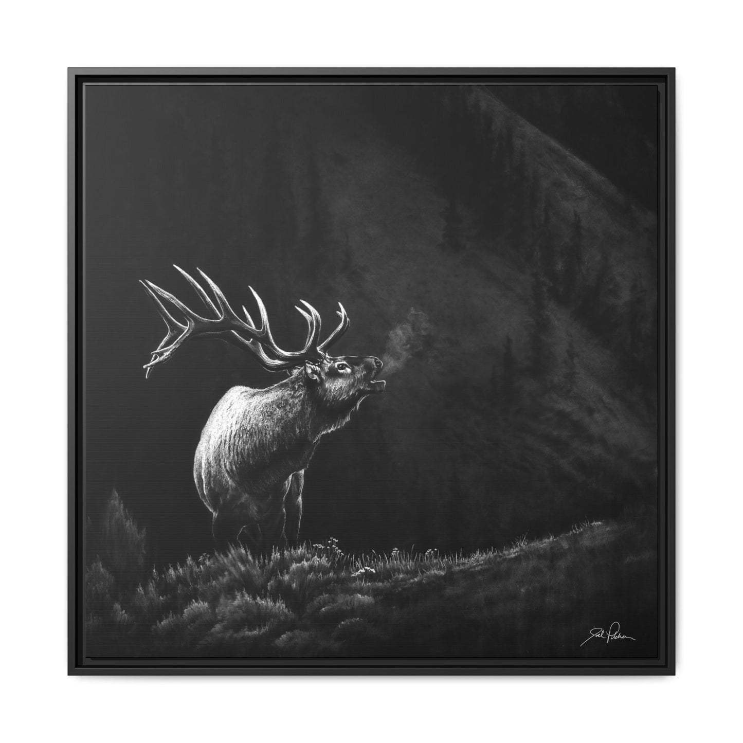 "Mountain Monarch" Framed Canvas