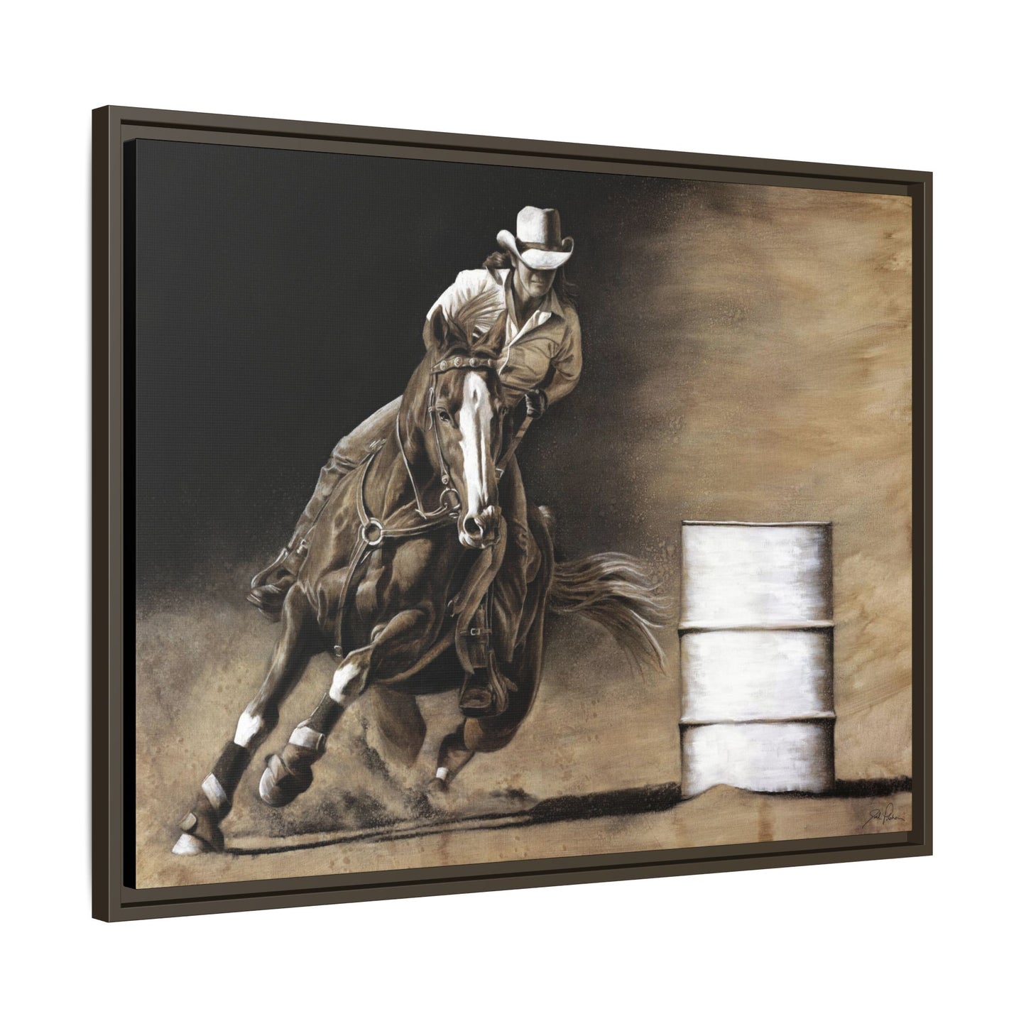 "Turn and Burn" Framed Canvas