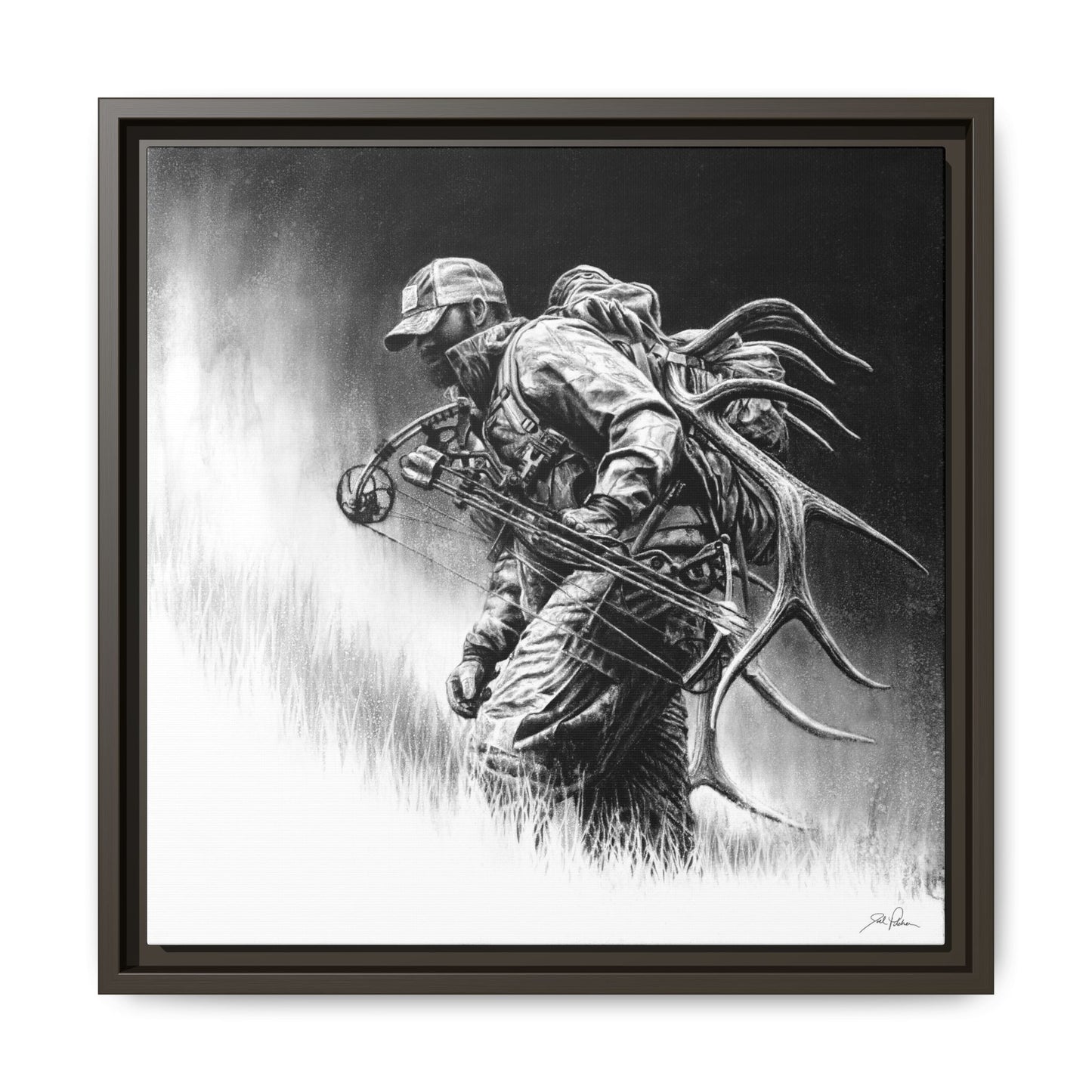 "Uphill Battle" Framed Canvas