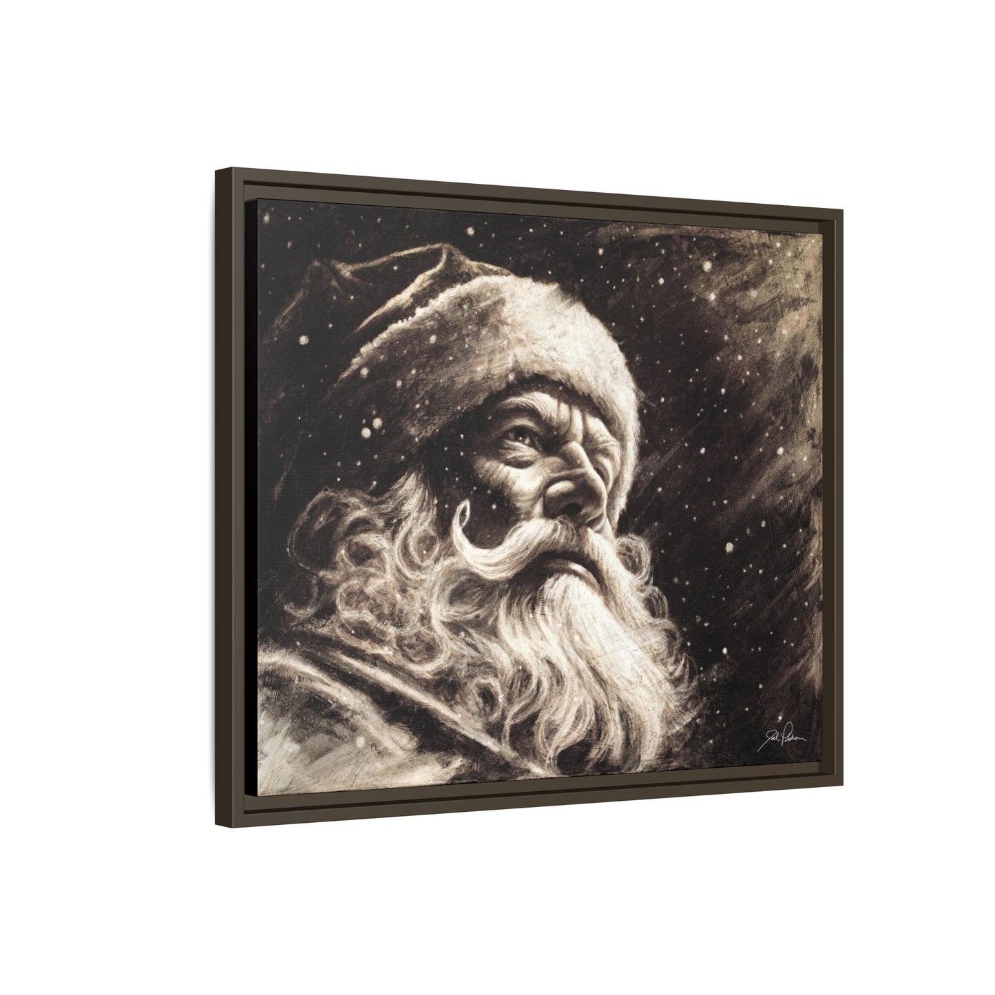"Kris Kringle" Framed Canvas