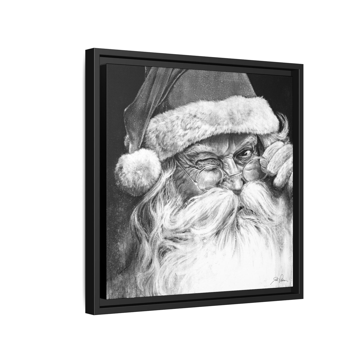 "Ol' Saint Nick" Framed Canvas