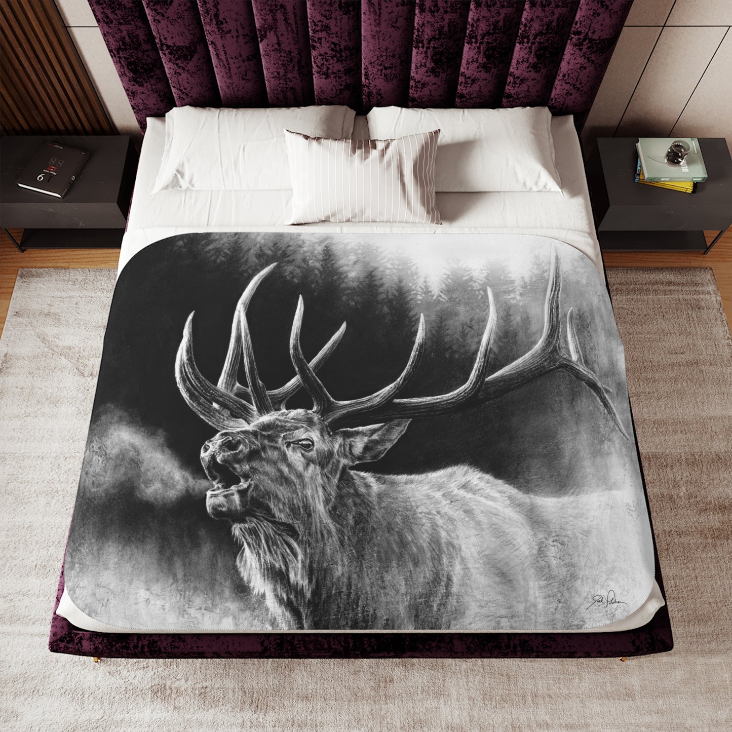 "Bugle Boy" Sherpa Blanket.