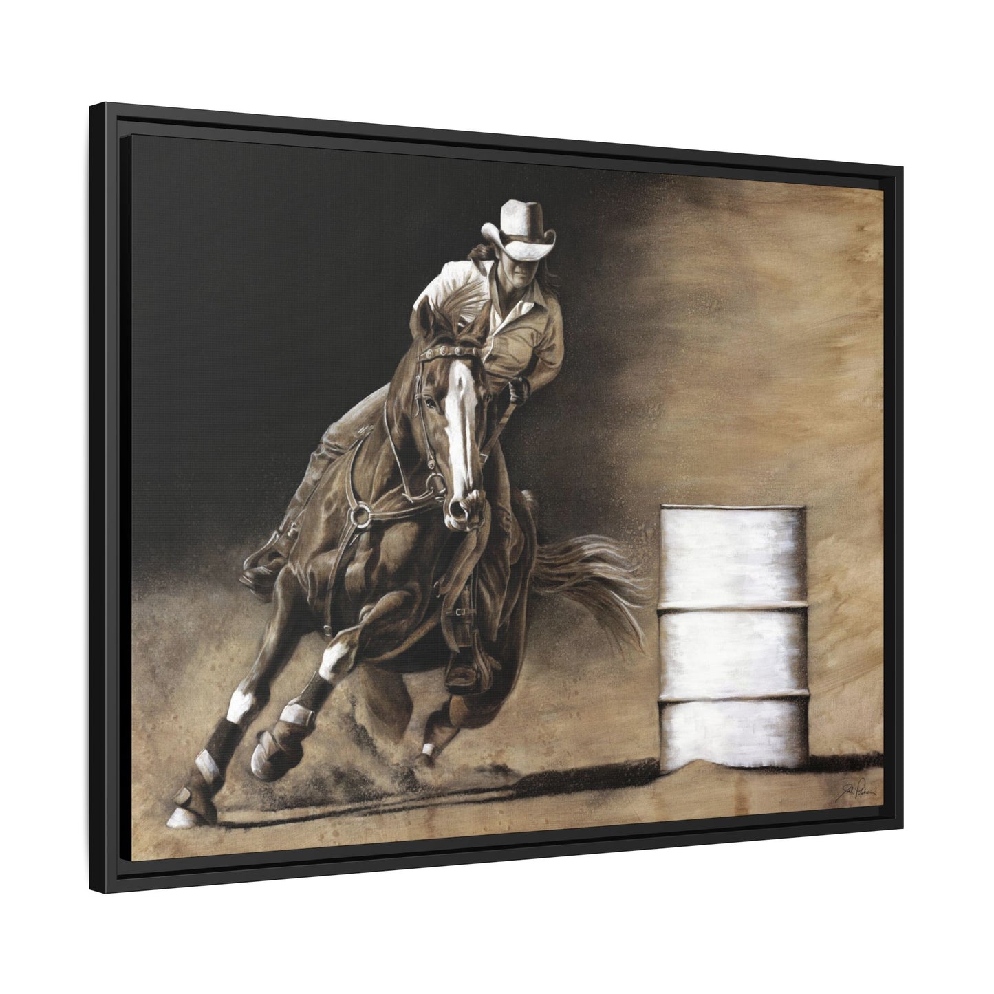 "Turn and Burn" Framed Canvas