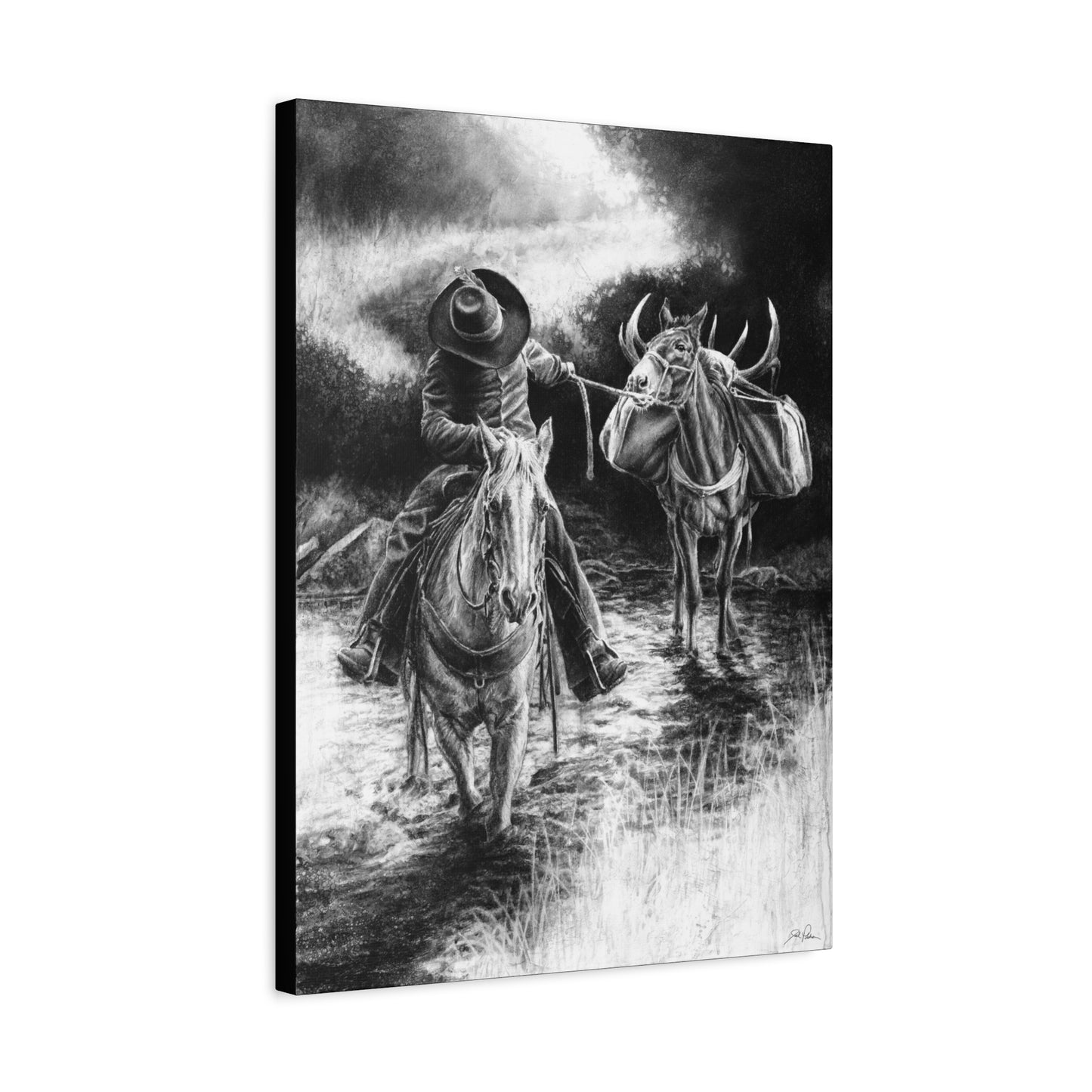 "Shallow Crossing" Stretched Canvas