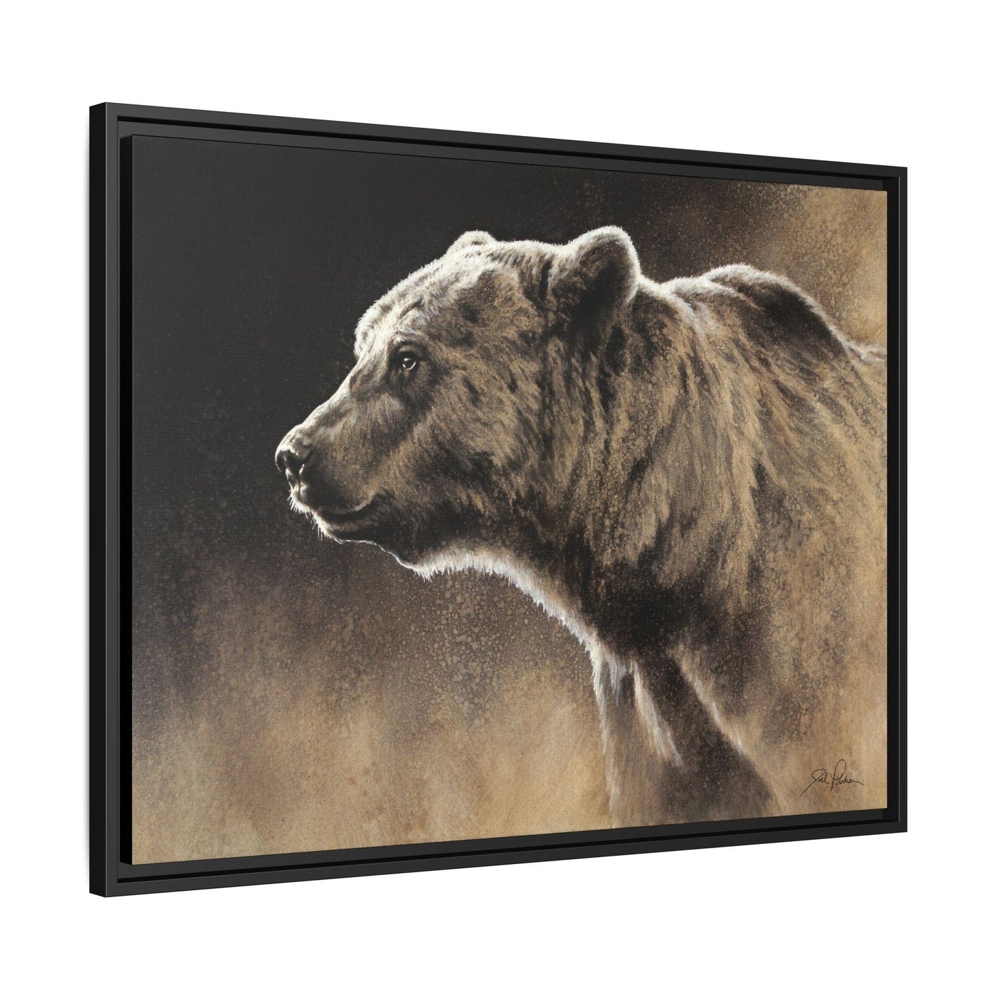 "Grizzly" Framed Canvas