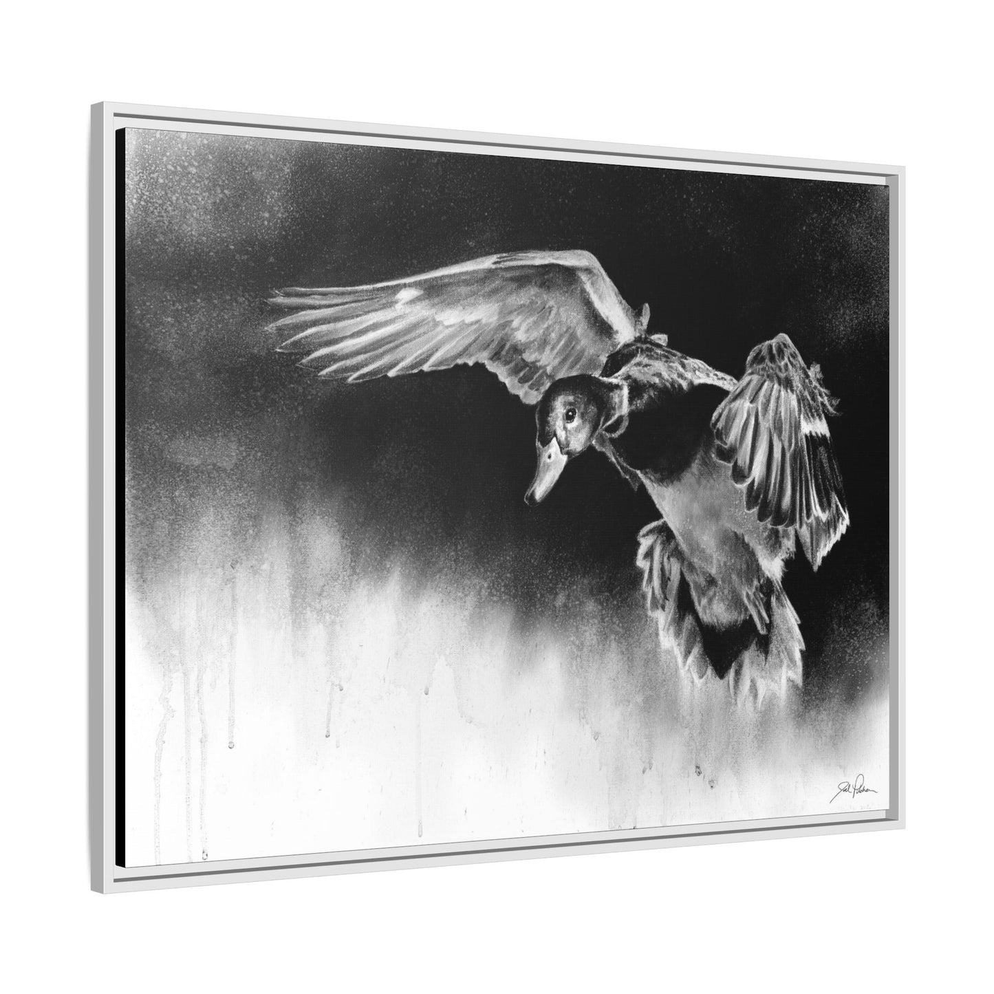 "Controlled Descent" Framed Canvas