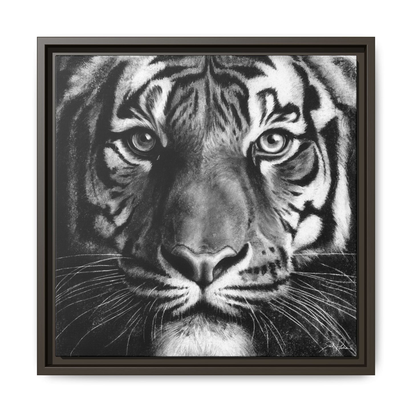 "Tiger" Framed Canvas