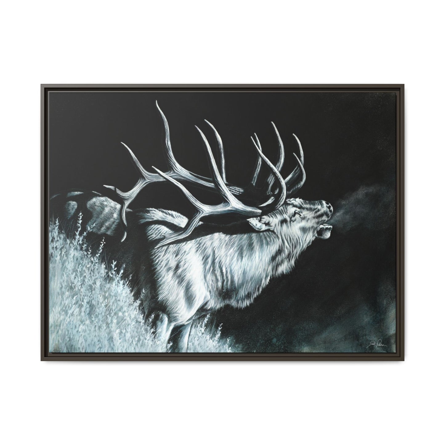 "Moonlit Melody" Framed Canvas