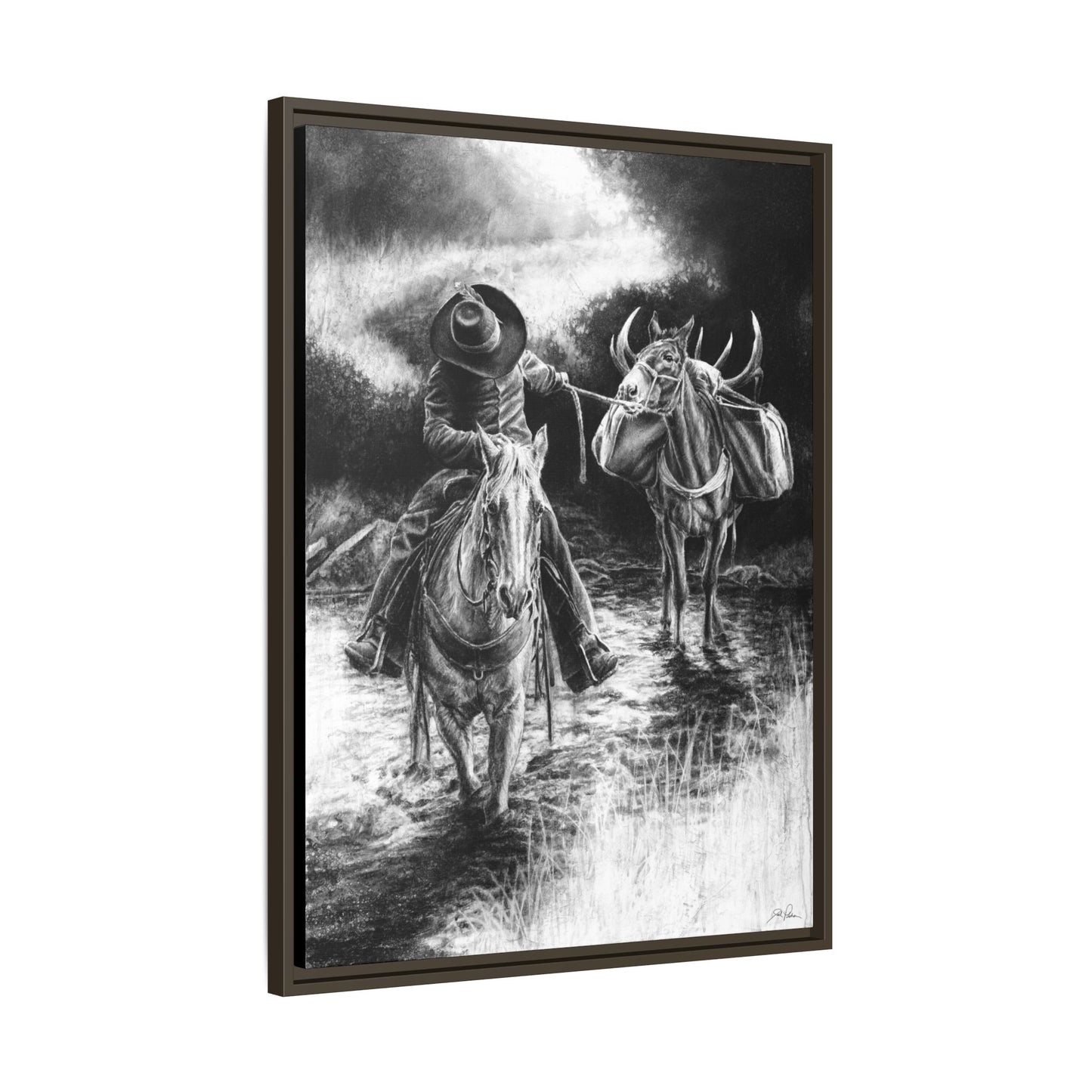 "Shallow Crossing" Framed Canvas