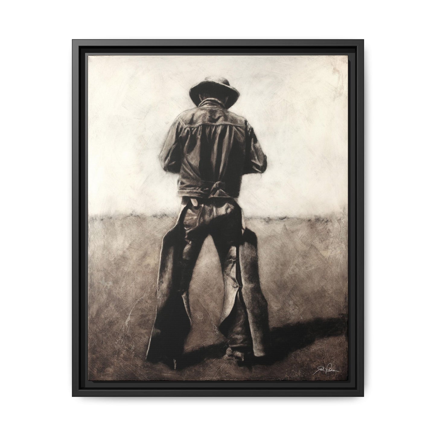 "Cowboy" Framed Canvas
