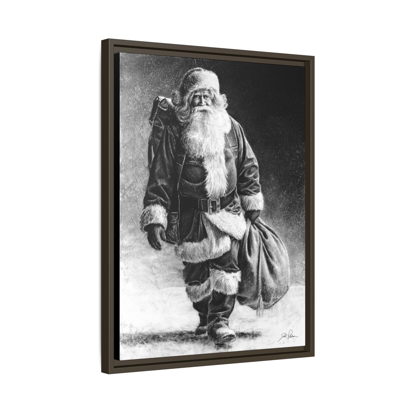"Right Down Santa Claus Lane" Framed Canvas