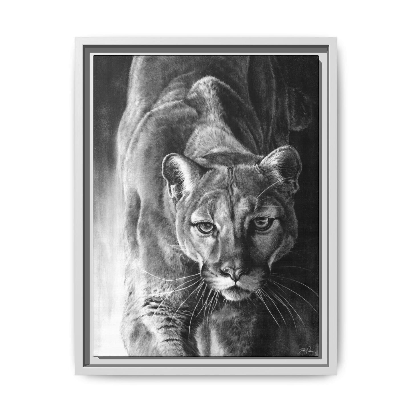 "Watcher in the Woods" Framed Canvas