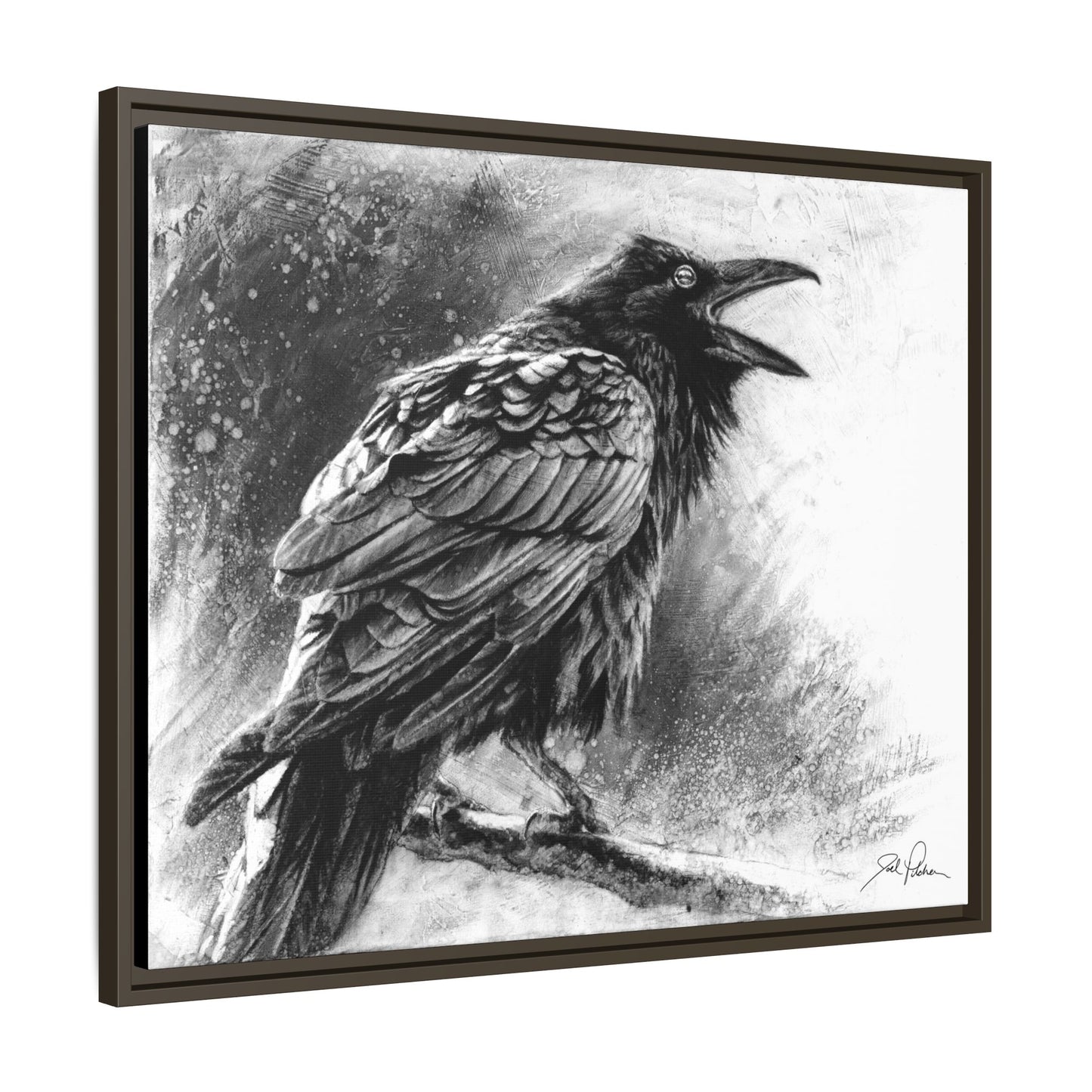"Raven" Framed Canvas